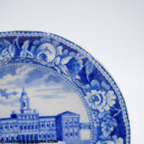 City Hall New York 6 3/8" Plate Stubbs Rose Border Historical Blue Staffordshire ZAM-390
