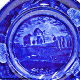 Capitol at Washington 6 1/2" Plate Dark Blue Seashell Border  Historical Staffordshire ZAM-414