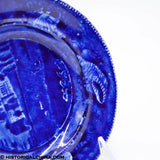 Capitol at Washington 6 1/2" Plate Dark Blue Seashell Border  Historical Staffordshire ZAM-414