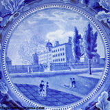 Columbia College New York 7 1/4" Plate Historical Blue Staffordshire Acorn Oak Border ZAM-323