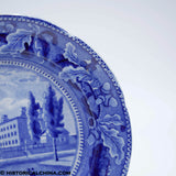 Columbia College New York 7 1/4" Plate Historical Blue Staffordshire Acorn Oak Border ZAM-323