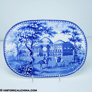 Capitol, Washington Well & Tree Platter Strainer Ridgway Historical Blue Staffordshire ZAM-438