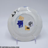 Columbia College New York 8 1/4" Plate Floral & Scroll Border Historical Blue Staffordshire ZAM-322