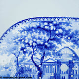 Capitol, Washington Well & Tree Platter Strainer Ridgway Historical Blue Staffordshire ZAM-438