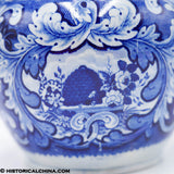 Rare Portrait Medallions Washington Lafayette Beehive Pitcher Historical Blue Staffordshire ZAM-644