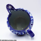 Rare Portrait Medallions Washington Lafayette Beehive Pitcher Historical Blue Staffordshire ZAM-644