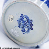 Rare Portrait Medallions Washington Lafayette Beehive Pitcher Historical Blue Staffordshire ZAM-644