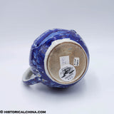 Rare Landing of Lafayette Embossed Ribbing Pitcher Historical Blue Staffordshire ZAM-259
