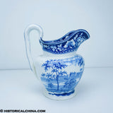Boston State House Pitcher Rare Form Historical Blue Staffordshire ZAM-290