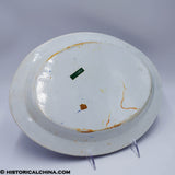 Boston State House Oval Platter Rogers Cows Historical Blue Staffordshire ZAM-441