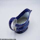 Landing of Lafayette Sauceboat Oval Transfer Historical Blue Staffordshire ZAM-487