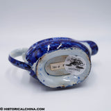 Landing of Lafayette Sauceboat Oval Transfer Historical Blue Staffordshire ZAM-487