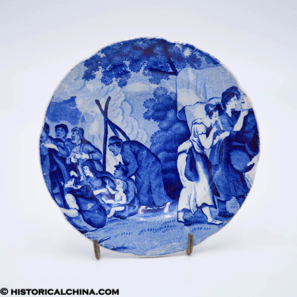 Doctor Syntax & The Gypsies #31 Wood Toddy Plate Historical Blue Staffordshire ZAM-569