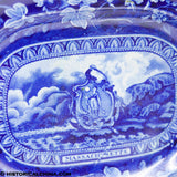 Arms of Massachusetts Platter Mayer Historical Blue Staffordshire ZAM-424