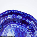 Arms of Massachusetts Platter Mayer Historical Blue Staffordshire ZAM-424