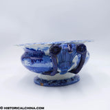 Park Theater New York Footed Compote Stevenson Historical Blue Staffordshire ZAM-182