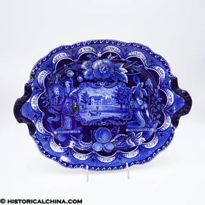States Series Tureen Undertray Independence Liberty Ladies Historical Blue Staffordshire ZAM-469