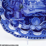 States Series Tureen Undertray Independence Liberty Ladies Historical Blue Staffordshire ZAM-469