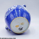 Landing of the Fathers at Plymouth Pitcher Historical Blue Staffordshire ZAM-255