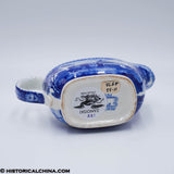 Boston State House Beauties of America Ridgway Gravy Boat Historical Blue Staffordshire ZAM-188