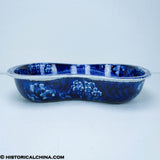 Landing of Lafayette Castle Garden New York Historical Blue Staffordshire Bidet ZAM-4