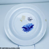 Arms of New York Soup Plate Historical Blue Staffordshire Flower & Vine Border Mayer ZAM-517