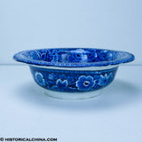 Entrance Erie Canal Hudson River at Albany Wash Bowl & Pitcher Set Historical Blue Staffordshire ZAM-39 & ZAM-283