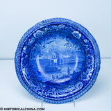 Entrance Erie Canal Hudson River at Albany Wash Bowl & Pitcher Set Historical Blue Staffordshire ZAM-39 & ZAM-283
