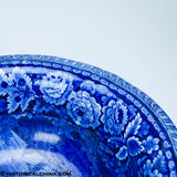 Entrance Erie Canal Hudson River at Albany Wash Bowl & Pitcher Set Historical Blue Staffordshire ZAM-39 & ZAM-283