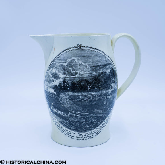 Constellation vs. L'Insurgente Liverpool Pitcher Historic Baltimore Ship ZAM-217