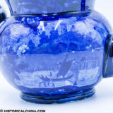 Apple Form Teapot Wadsworth Tower Connecticut Seashell Historical Blue Staffordshire ZAM-557