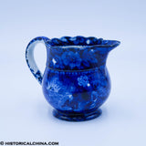 Lafayette Franklin's Tomb Creamer Scalloped Rim Historical Blue Staffordshire ZAM-79