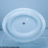 Boston State House Rogers Oval Soup Tureen Tray Raised Center Historical Blue Staffordshire ZAM-583
