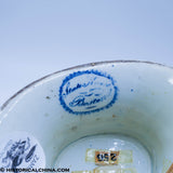Boston State House Footed Compote Stubbs Eagle Border Historical Blue Staffordshire ZAM-181