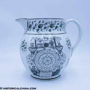 Masonic Jug Pearlware Pitcher ZAM-216