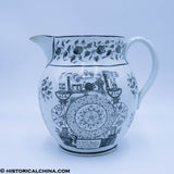 Masonic Jug Pearlware Pitcher ZAM-216