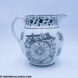 Masonic Jug Pearlware Pitcher ZAM-216