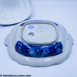 Peace and Plenty Covered Vegetable Dish Historical Blue Staffordshire ZAM-626