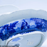 Peace and Plenty Covered Vegetable Dish Historical Blue Staffordshire ZAM-626