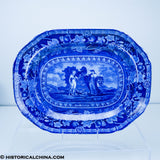 Arms of New Jersey Platter Mayer Historical Blue Staffordshire ZAM-456