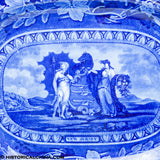 Arms of New Jersey Platter Mayer Historical Blue Staffordshire ZAM-456