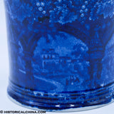 Large Dark Blue Mug French Views Stone Archway Staffordshire Enoch ZAM-220