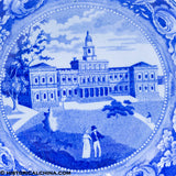Large Cup & Saucer New York City Hall Historical Blue Staffordshire ZAM-90