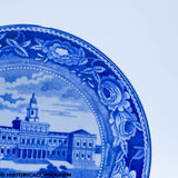 Large Cup & Saucer New York City Hall Historical Blue Staffordshire ZAM-90