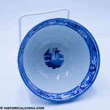 Large Cup & Saucer New York City Hall Historical Blue Staffordshire ZAM-90