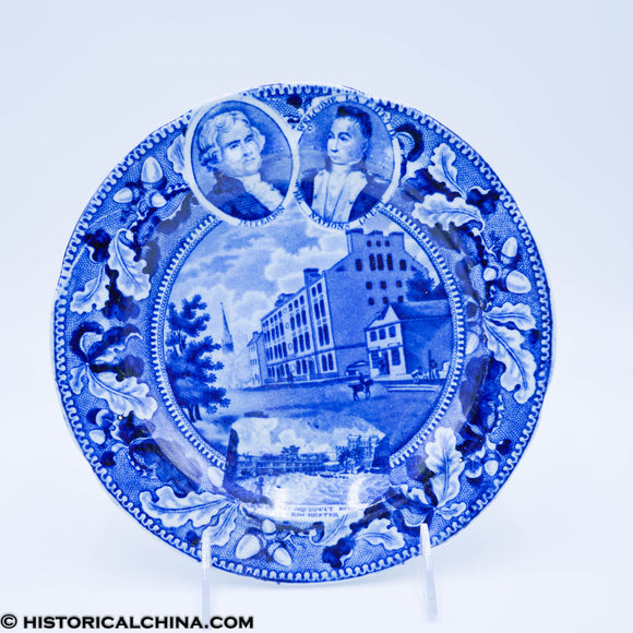 Jefferson Lafayette Medallion Plate City Hotel Aquaduct Bridge Rochester Plate ZAM-297