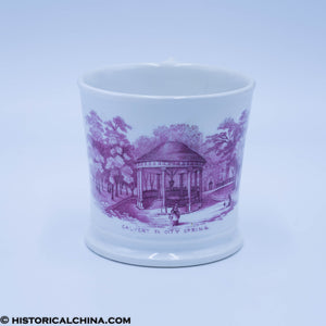 Calvert Street City Spring Mug Pink Transferware Staffordshire ZAM-221