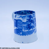 New York City Hall Tankard Tapered Side Historical Blue Staffordshire ZAM-227