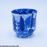 Hoboken New Jersey Custard Cup Historical Blue Staffordshire ZAM-87