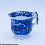 Landing of Lafayette Handled Custard Cup Historical Blue Staffordshire ZAM-161